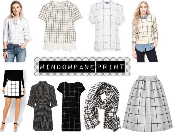 Windowpane Print | Grid Print | Check Print | Banana Republic | Elizabeth and James | Vince | Loft | Karen Millen | Topshop