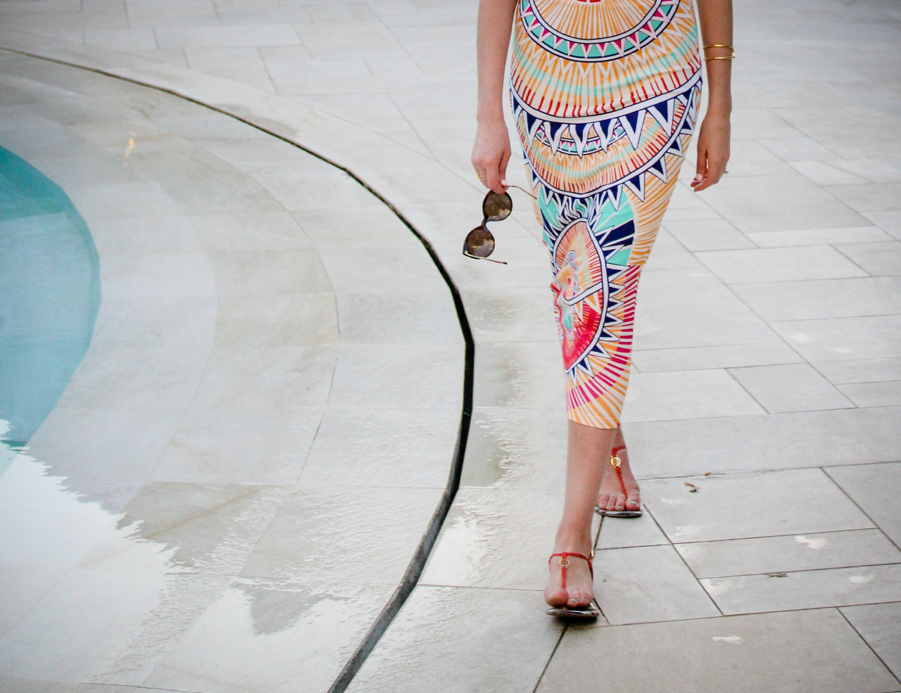 Mara Hoffman Ponte Cutout Printed Dress - Bloomingdale's Exclusive | Illesteva Palm Beach Sand Sunglasses